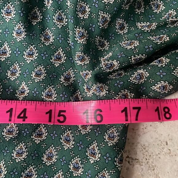 Veronica Beard Mariposa Silk Midi Dress Seagrass Green Multi - Picture 12 of 16